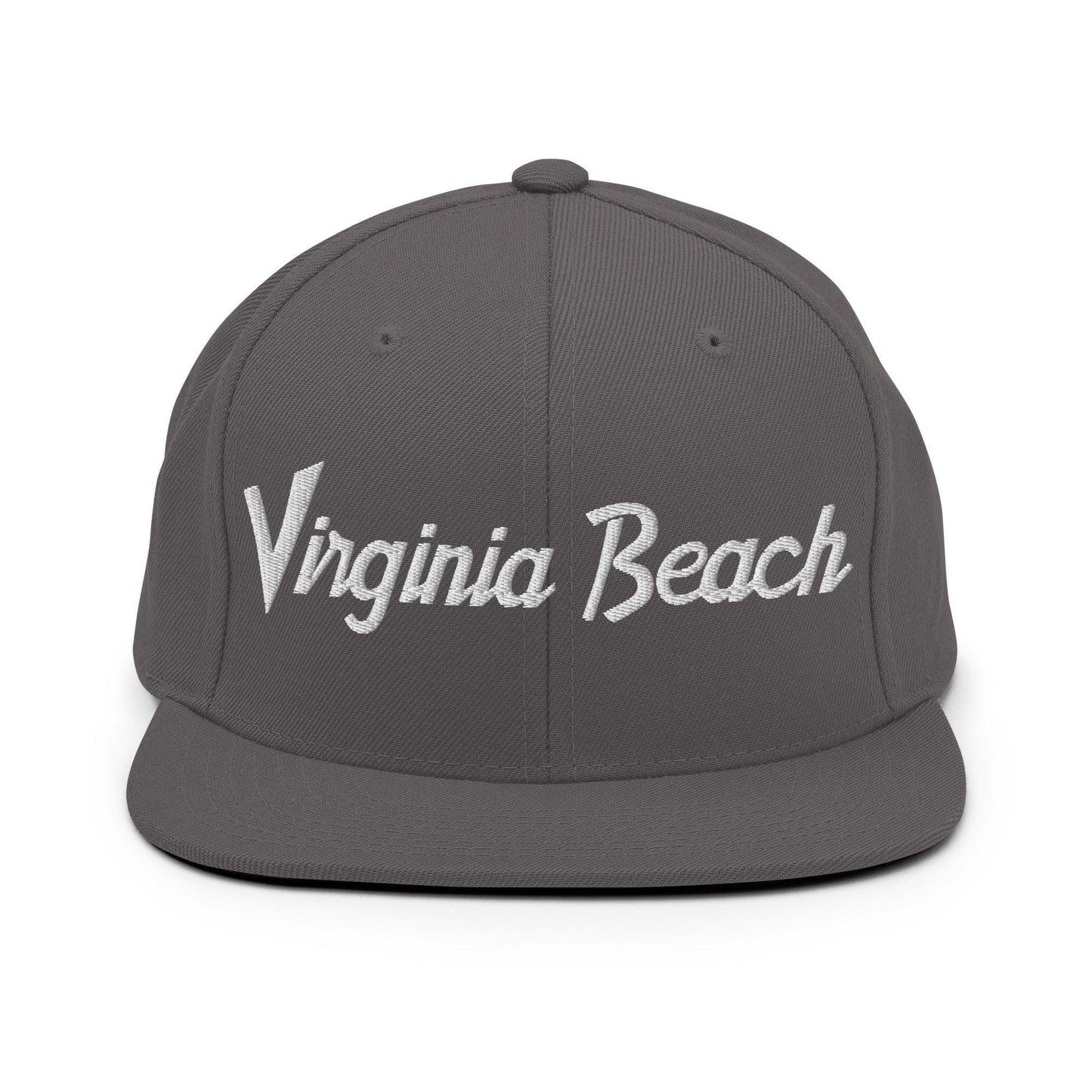 Virginia Beach Script Snapback Hat Dark Grey