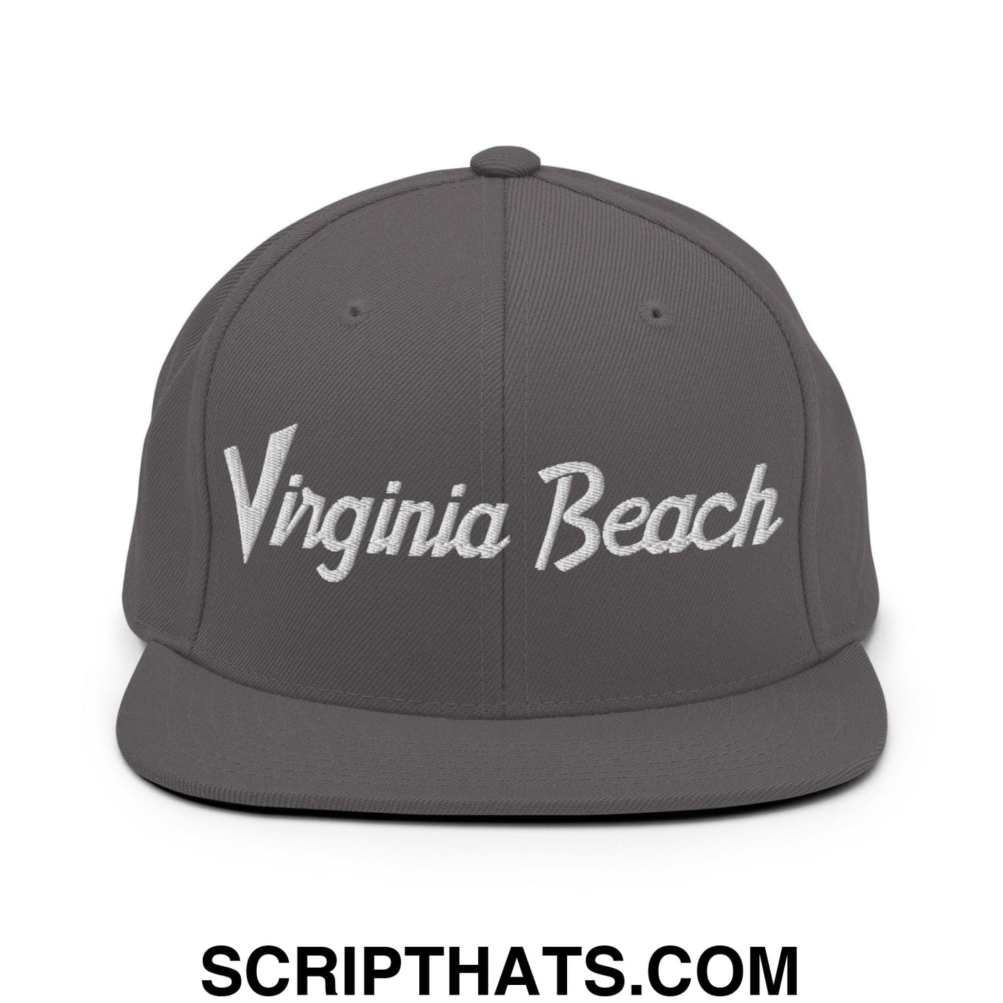 Virginia Beach Script Snapback Hat Dark Grey