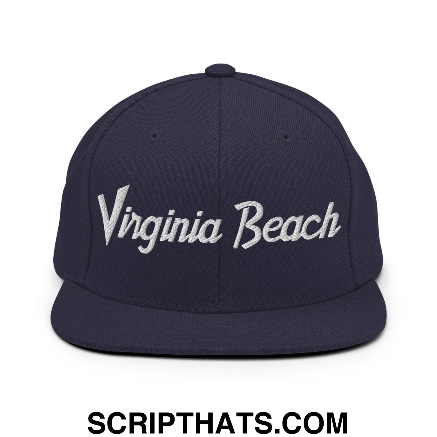 Virginia Beach Script Snapback Hat Navy