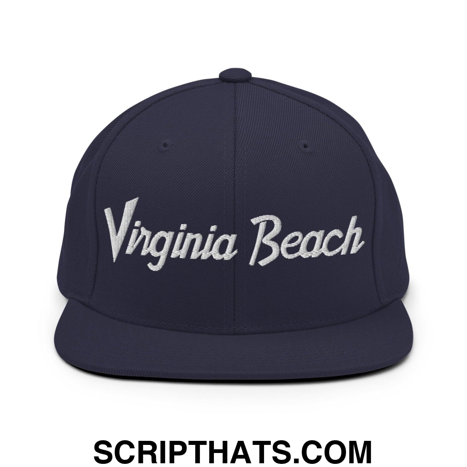 Virginia Beach Script Snapback Hat Navy