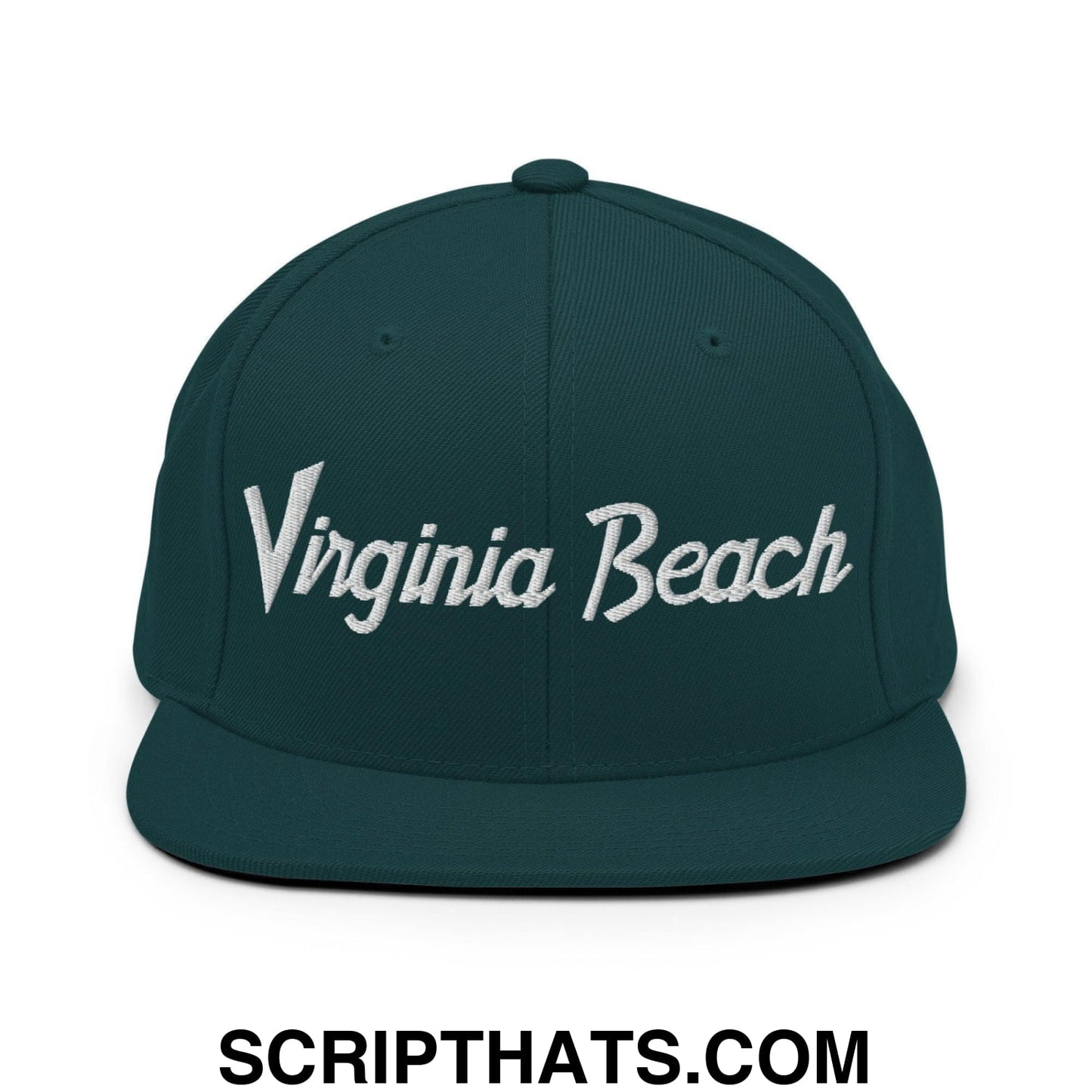 Virginia Beach Script Snapback Hat Spruce