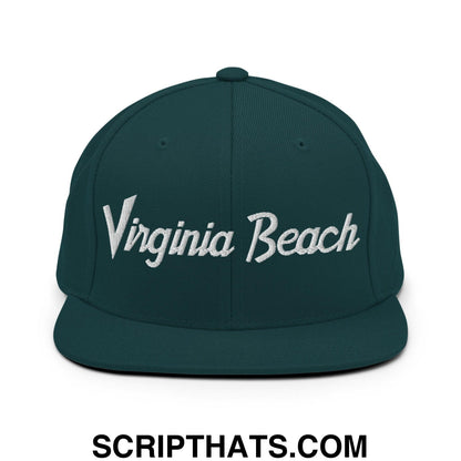 Virginia Beach Script Snapback Hat Spruce