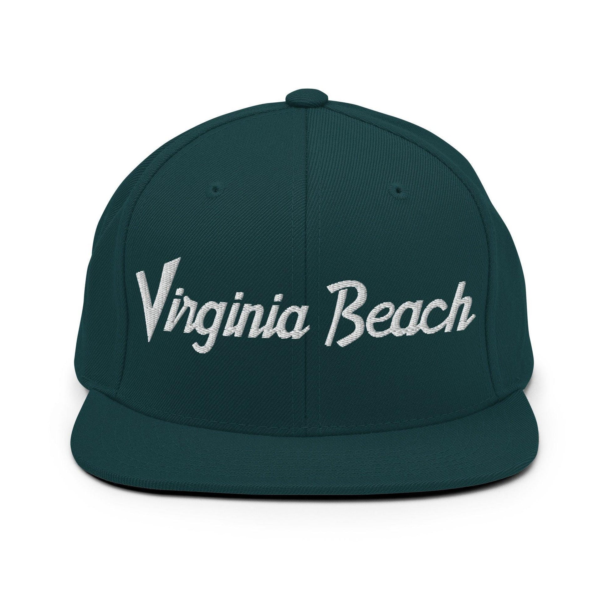Virginia Beach Script Snapback Hat Spruce