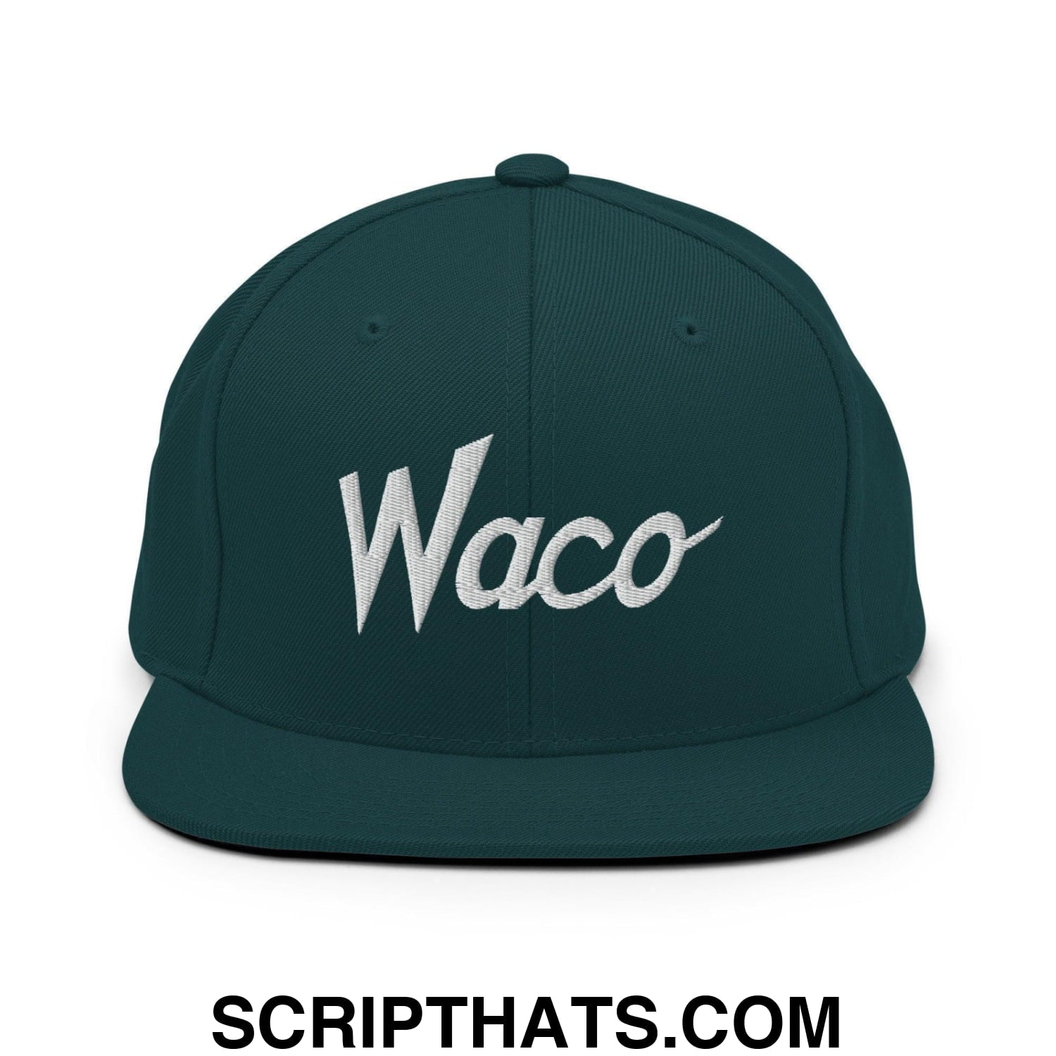 Waco Script Snapback Hat Spruce