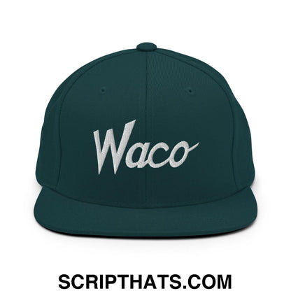 Waco Script Snapback Hat Spruce