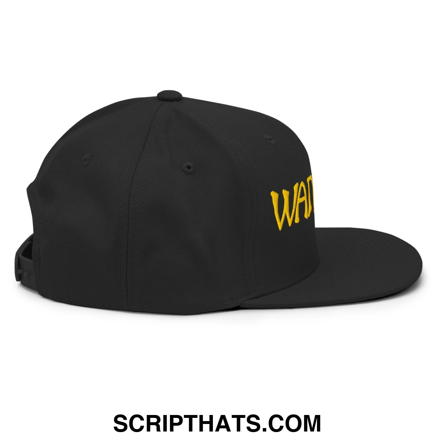 WANGHAF Embroidered Flat Bill Brim Snapback Hat Default Title