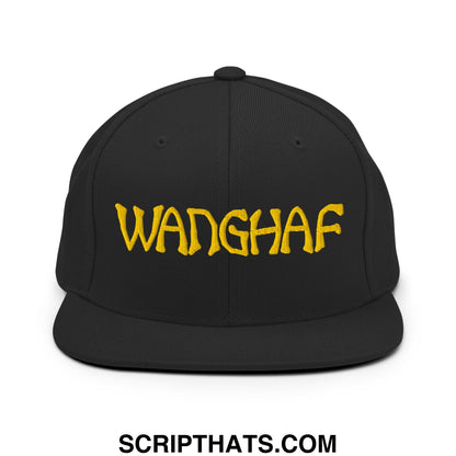 WANGHAF Embroidered Flat Bill Brim Snapback Hat Default Title