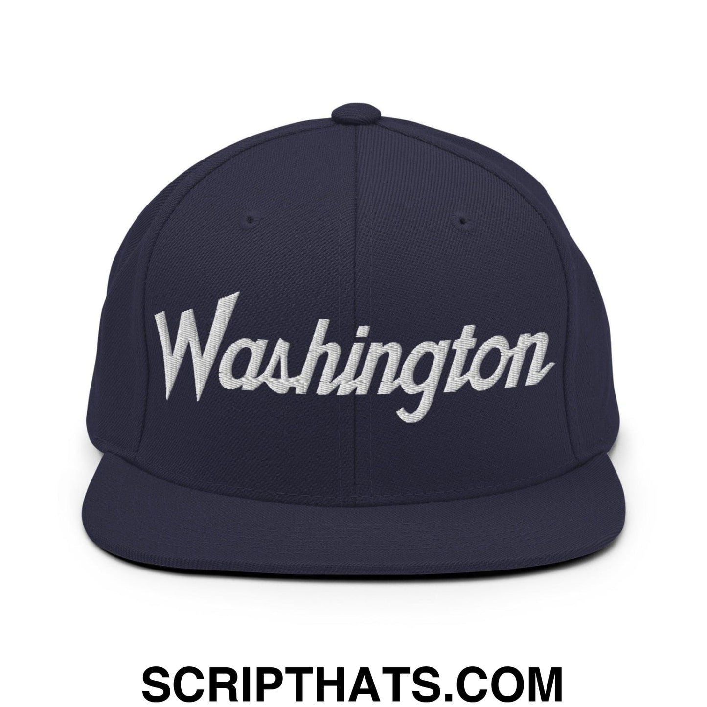 Washington Script Snapback Hat Navy