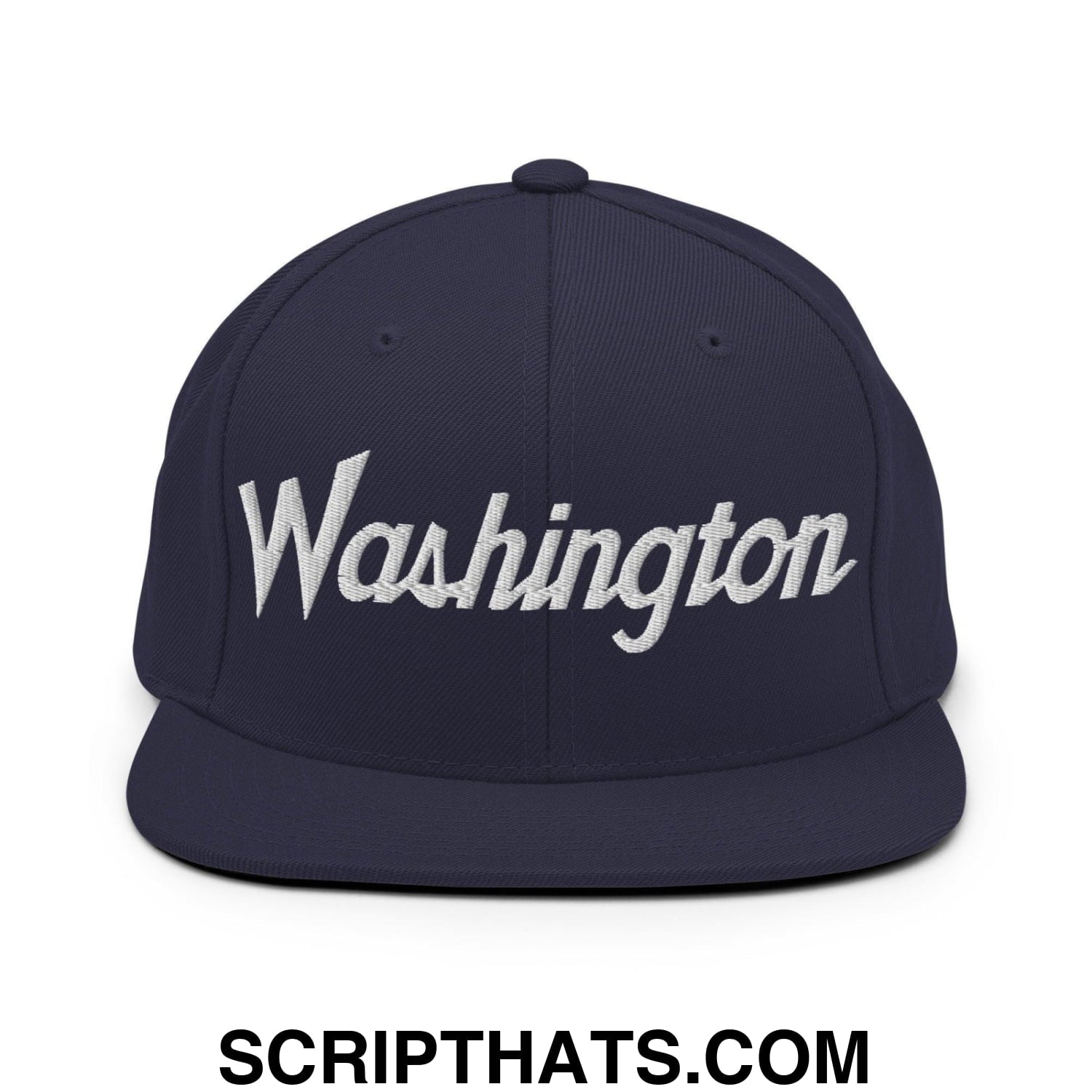 Washington Script Snapback Hat Navy