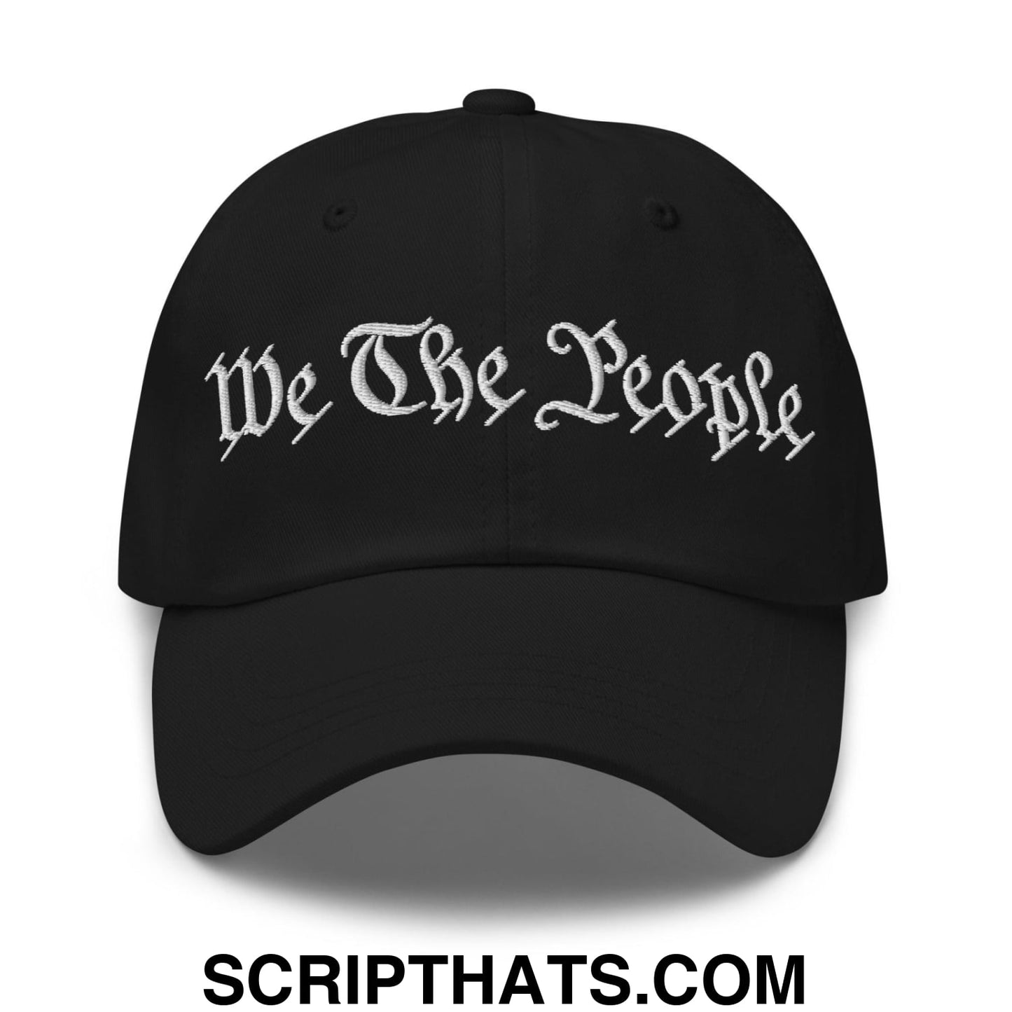 We The People Embroidered Dad Hat Black