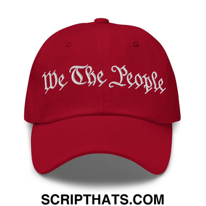 We The People Embroidered Dad Hat Cranberry