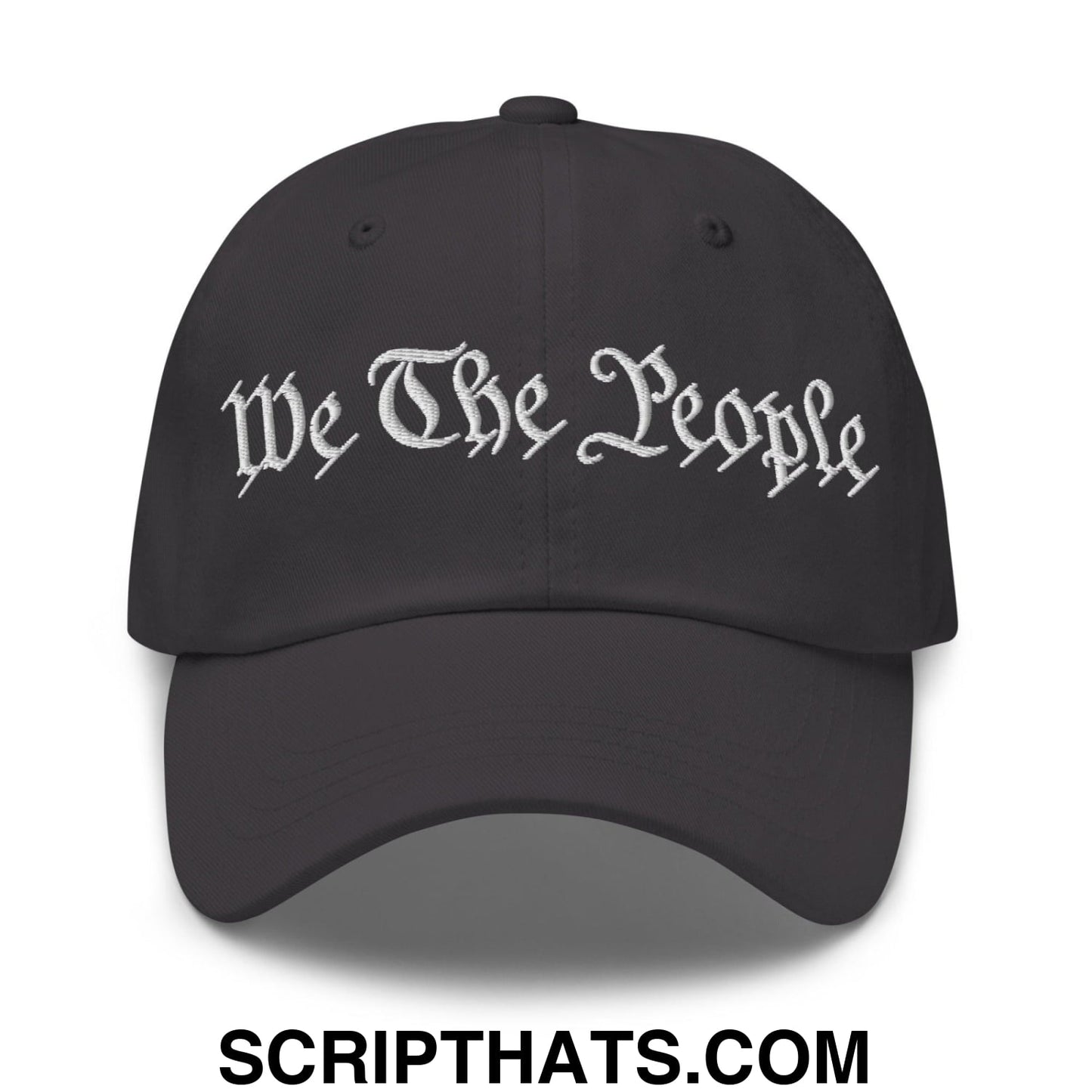 We The People Embroidered Dad Hat Dark Grey