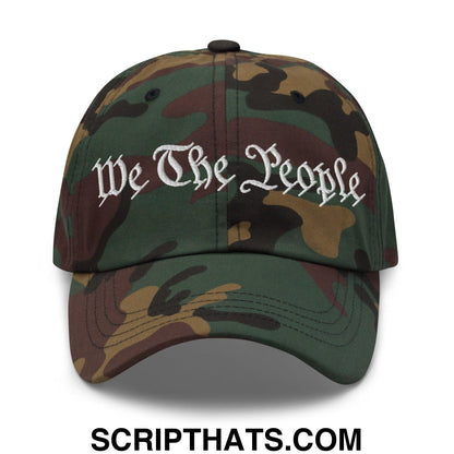 We The People Embroidered Dad Hat Green Camo