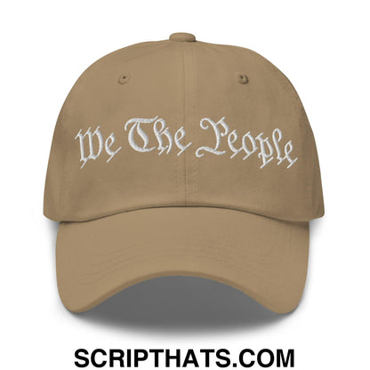 We The People Embroidered Dad Hat Khaki