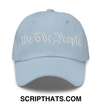 We The People Embroidered Dad Hat Light Blue