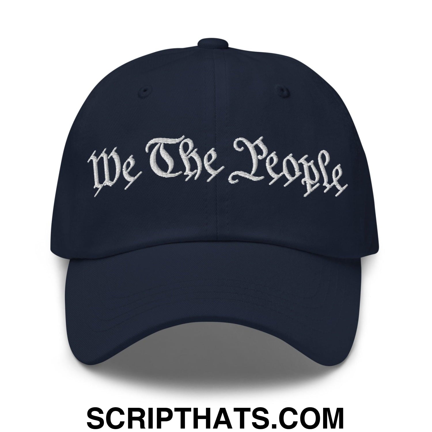 We The People Embroidered Dad Hat Navy