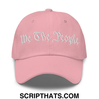 We The People Embroidered Dad Hat Pink