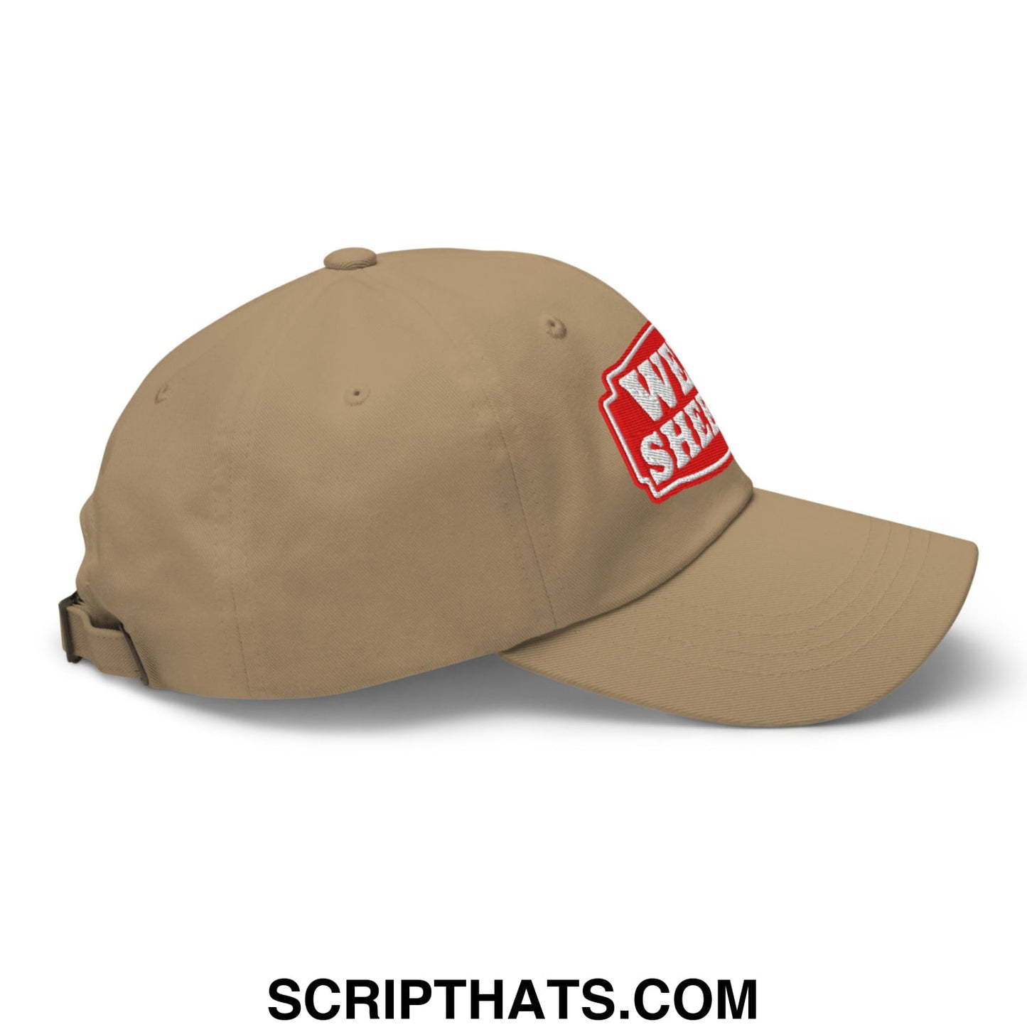 Well Sheeyit Embroidered Unstructured Dad Hat Khaki