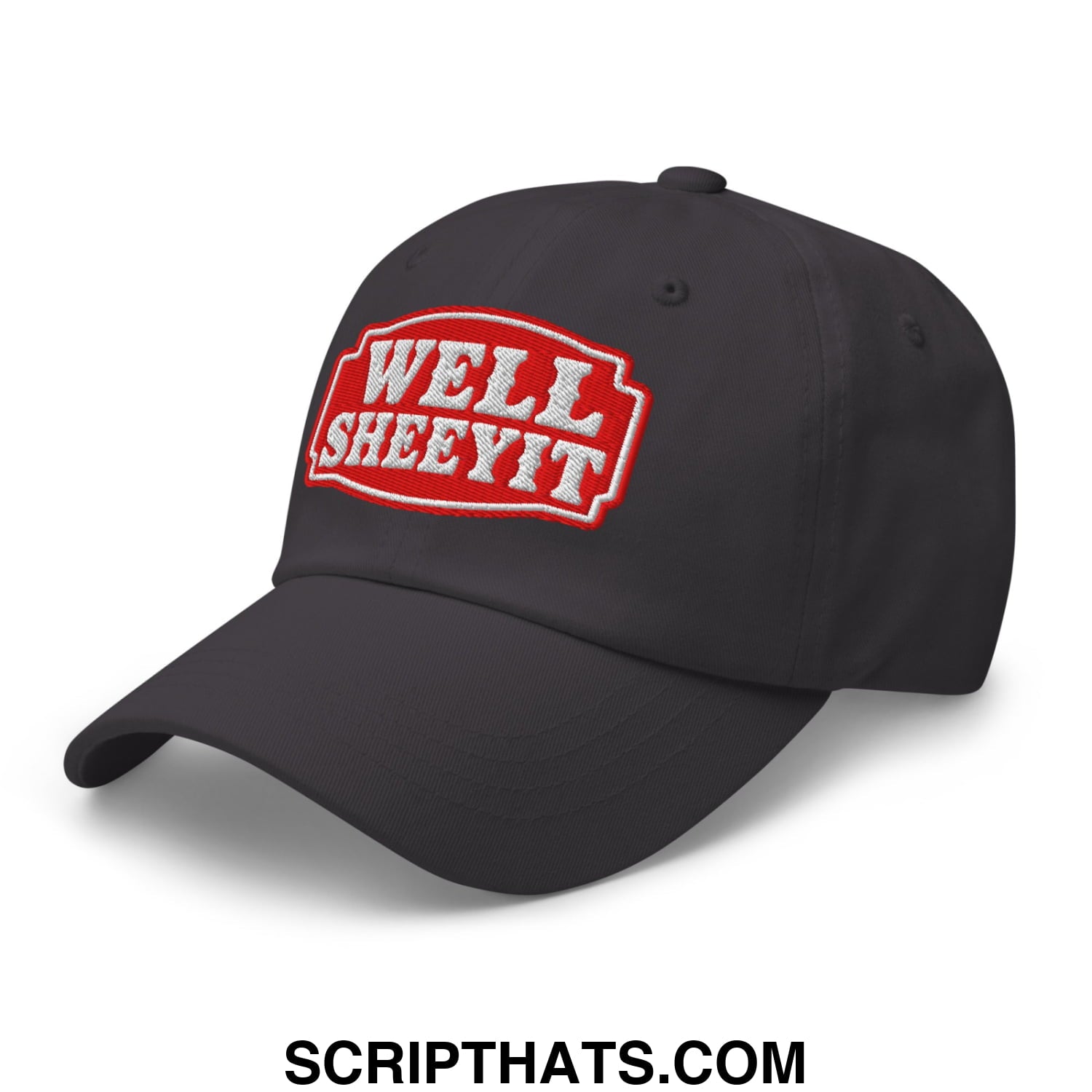 Well Sheeyit Embroidered Unstructured Dad Hat Dark Grey