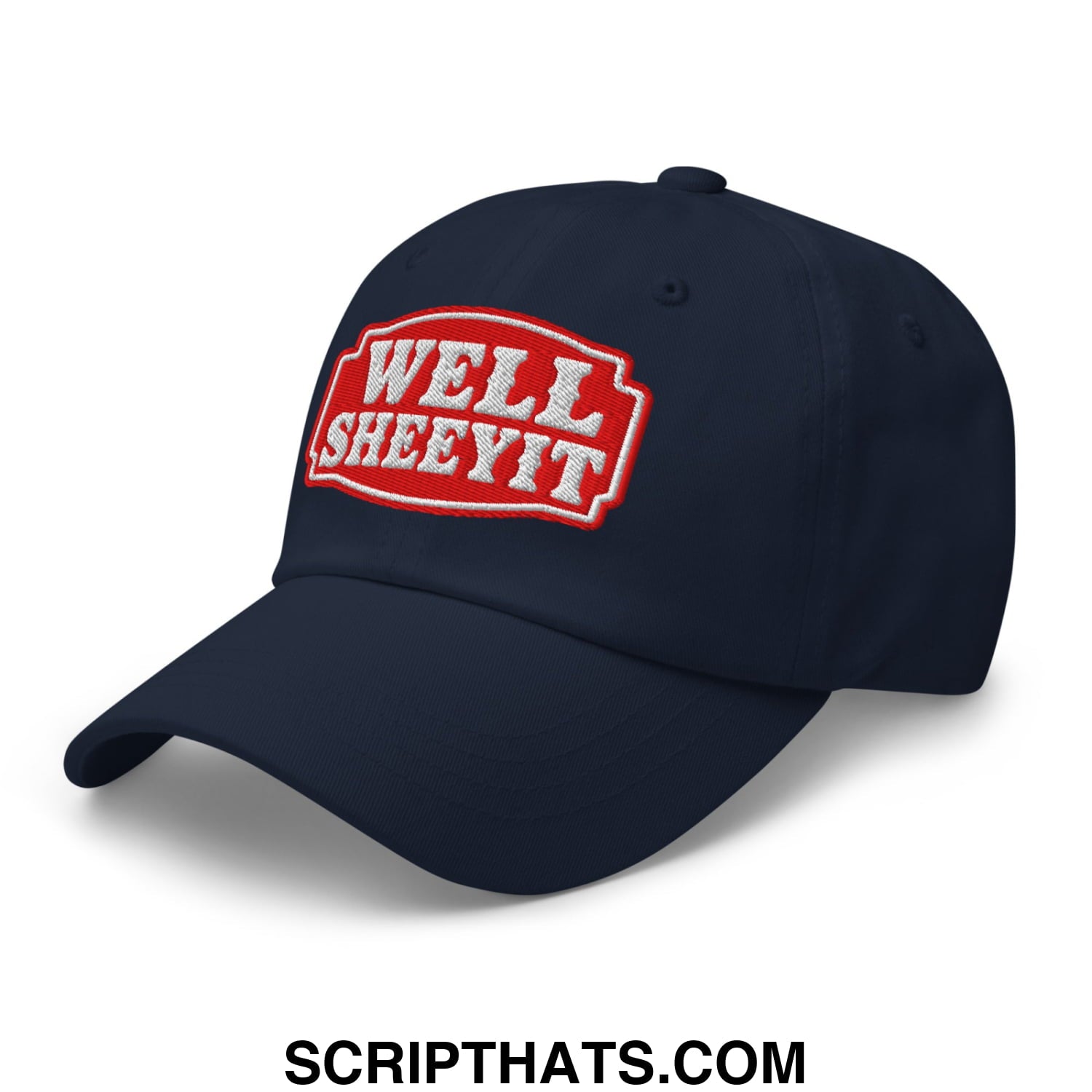 Well Sheeyit Embroidered Unstructured Dad Hat Navy