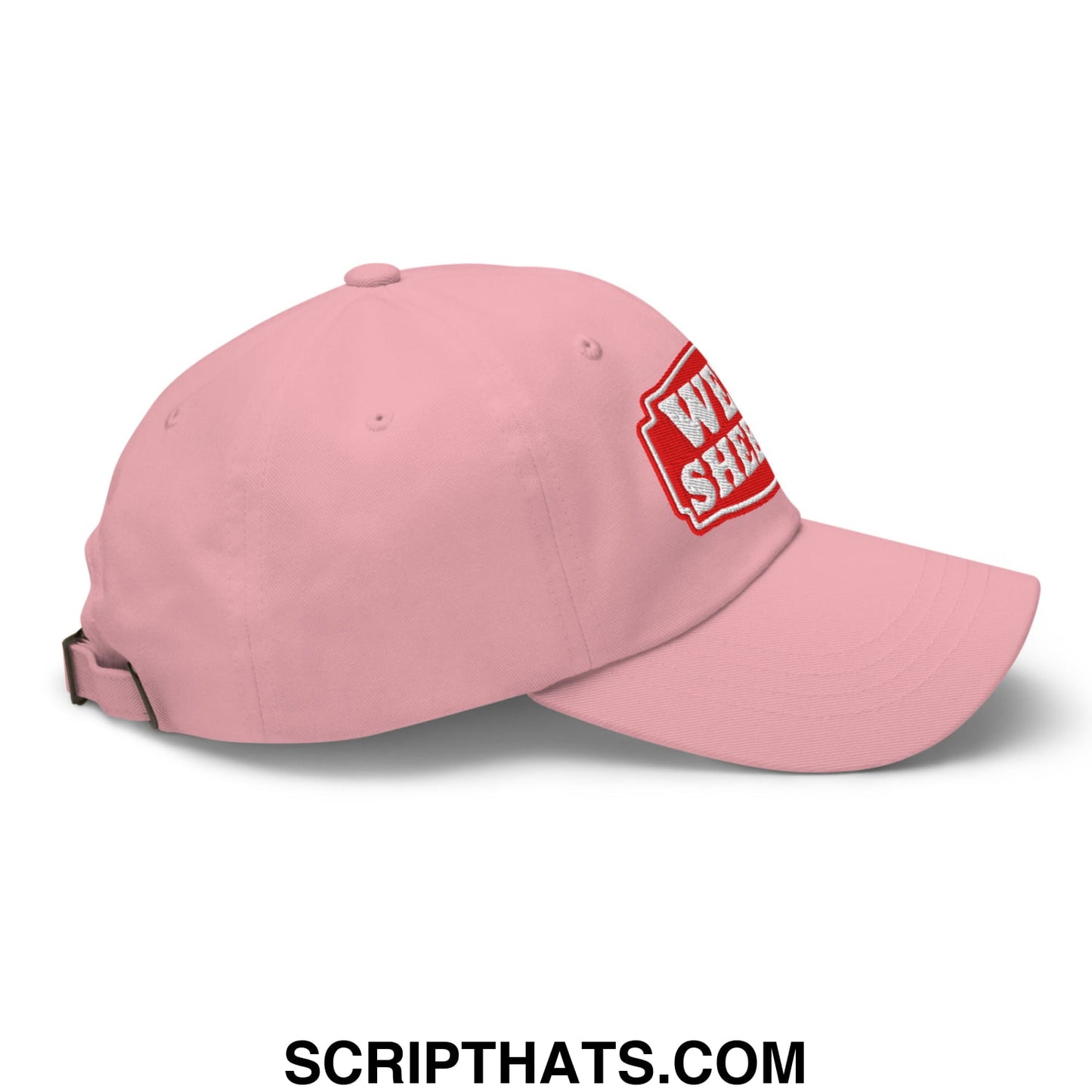 Well Sheeyit Embroidered Unstructured Dad Hat Pink