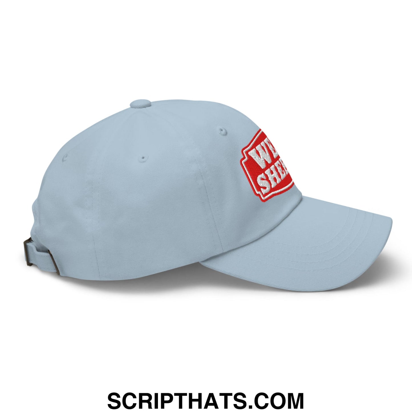 Well Sheeyit Embroidered Unstructured Dad Hat Light Blue
