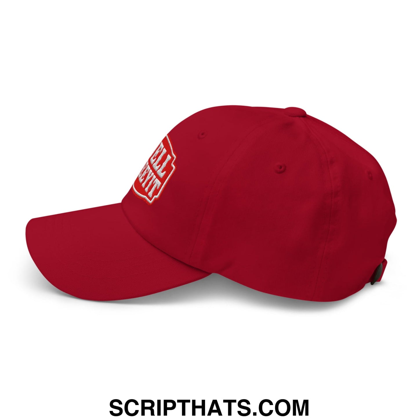 Well Sheeyit Embroidered Unstructured Dad Hat Cranberry
