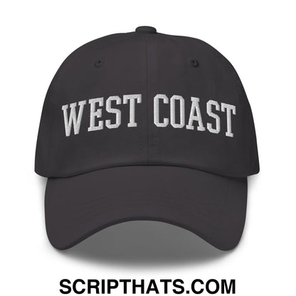 West Coast Embroidered Unstructured Dad Hat Dark Grey