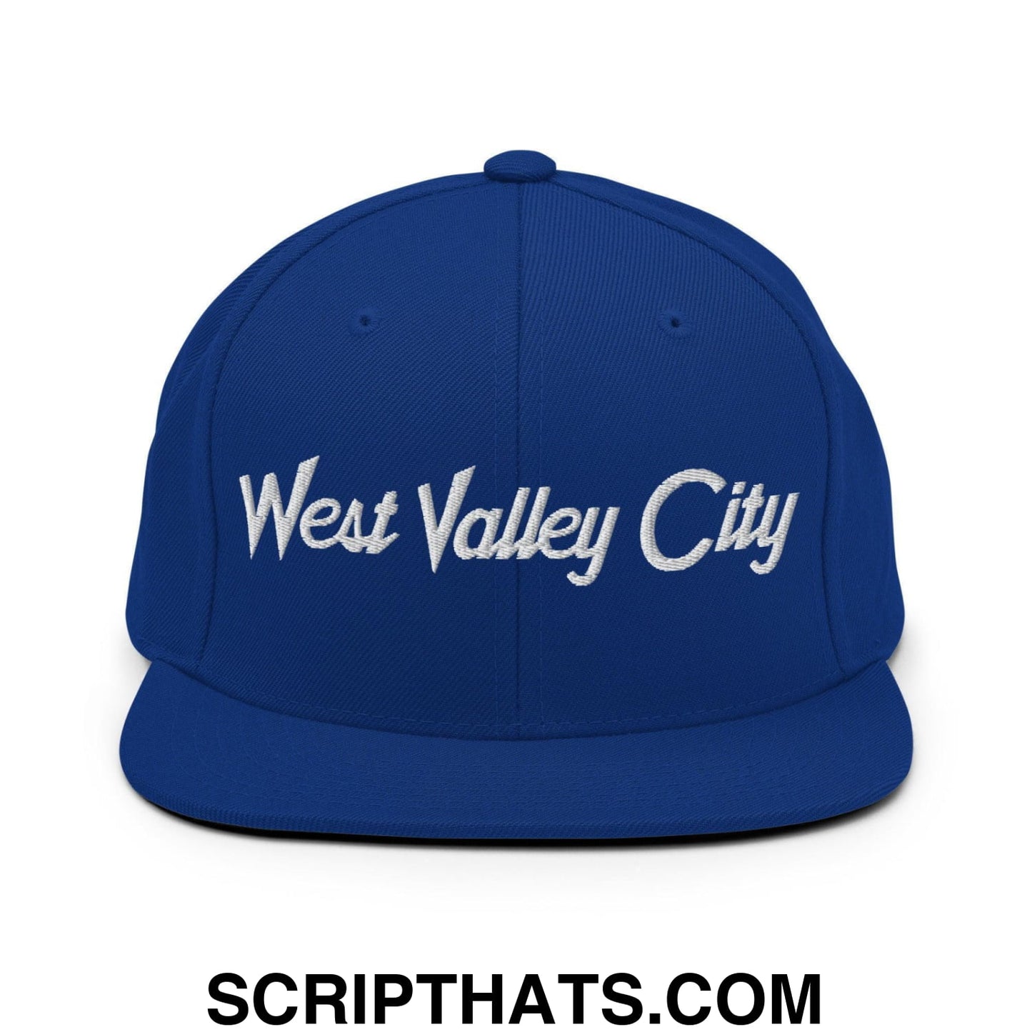 West Valley City Script Snapback Hat Royal Blue
