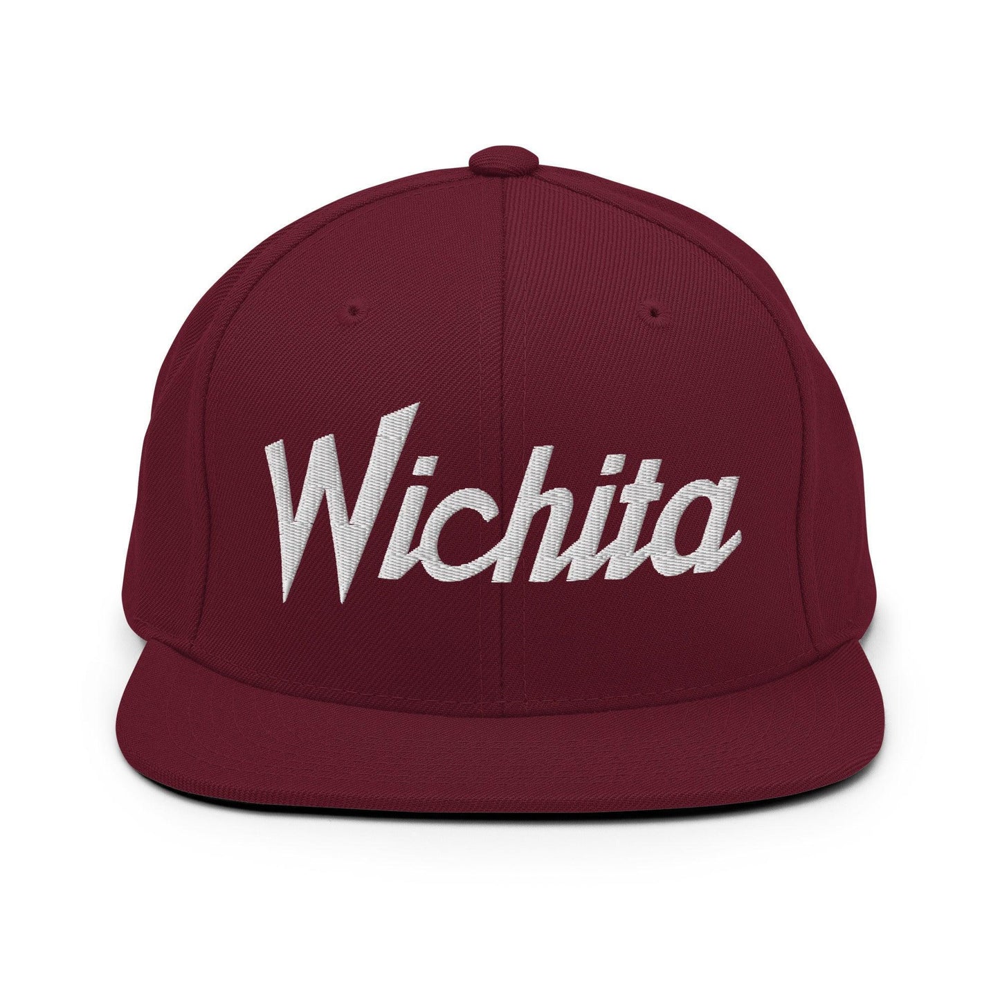 Wichita Script Snapback Hat Maroon