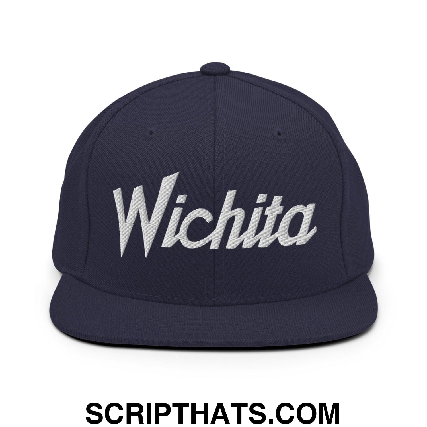 Wichita Script Snapback Hat Navy