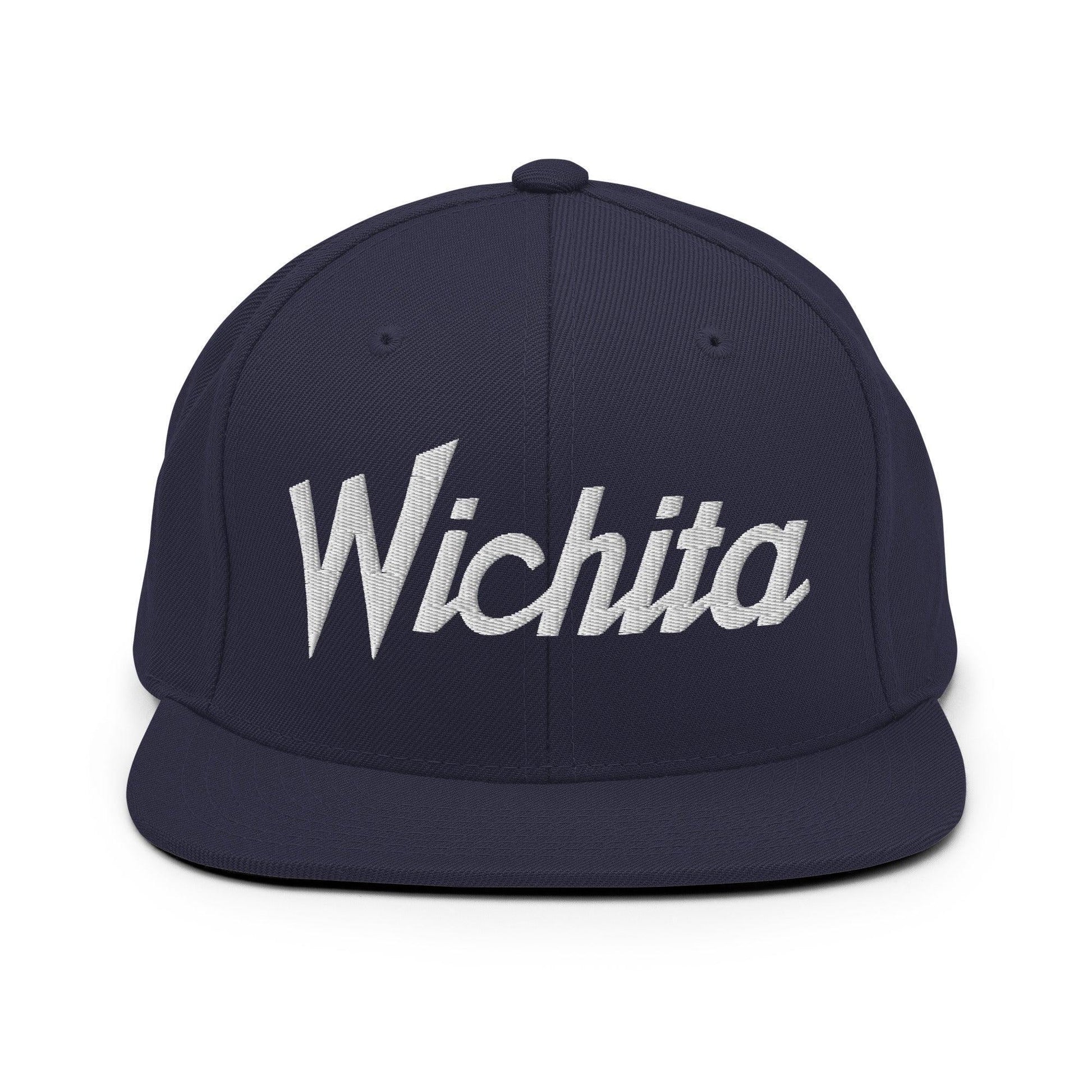 Wichita Script Snapback Hat Navy