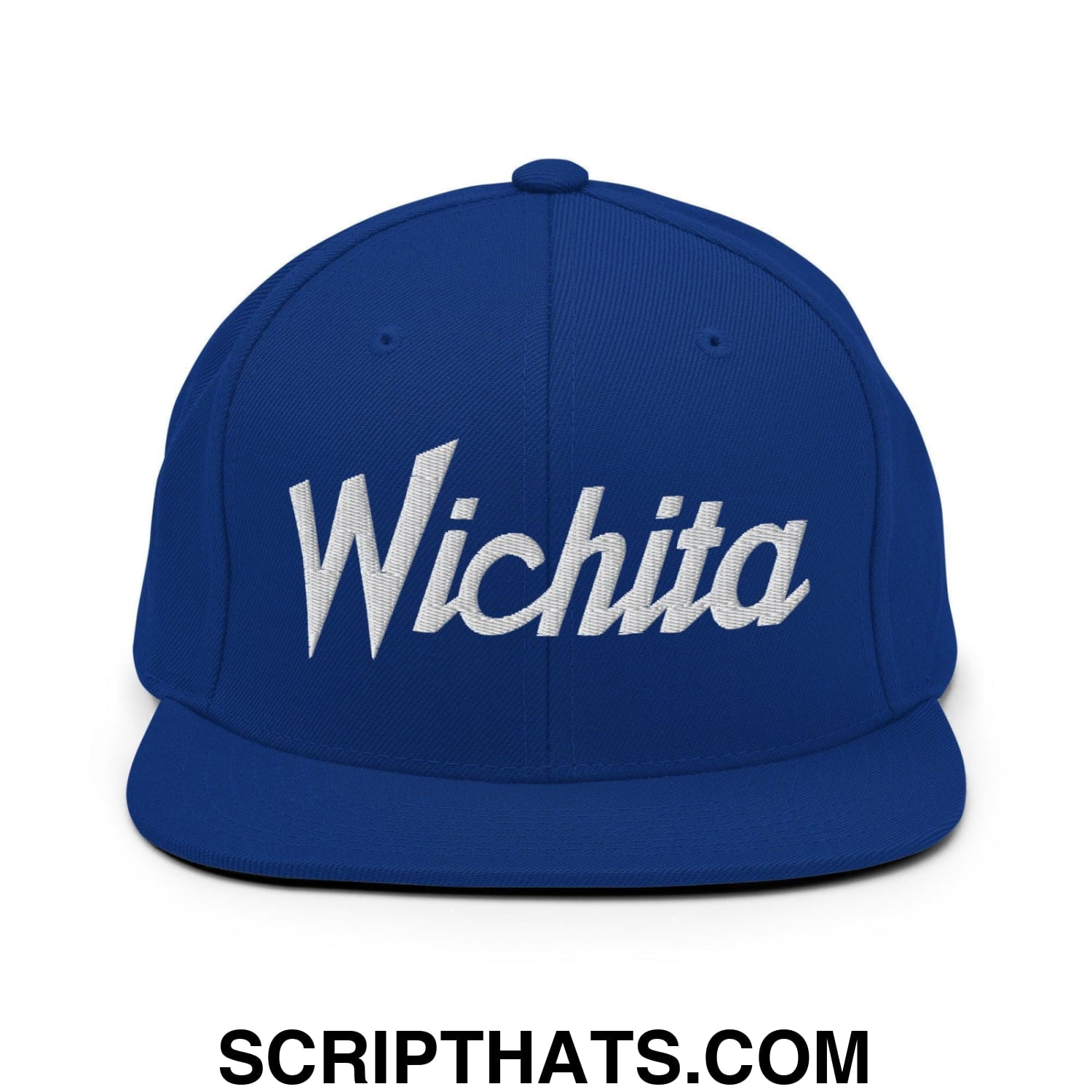 Wichita Script Snapback Hat Royal Blue