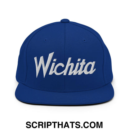 Wichita Script Snapback Hat Royal Blue