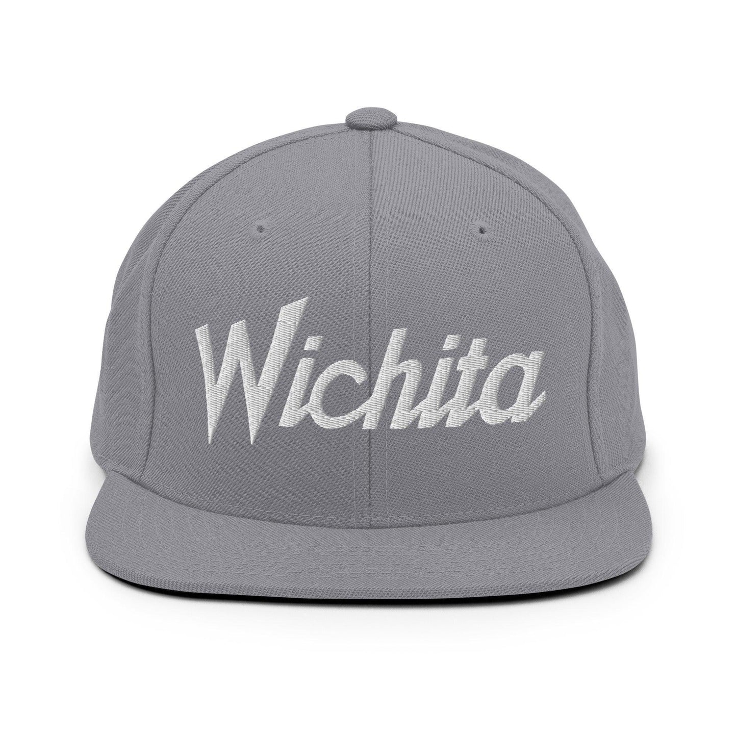 Wichita Script Snapback Hat Silver
