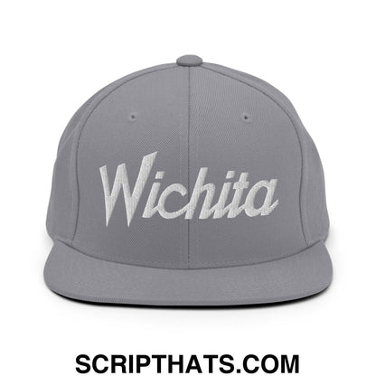 Wichita Script Snapback Hat Silver
