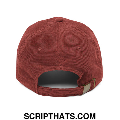 Wife of the Party Embroidered Unstructured Corduroy Dad Hat Burgundy