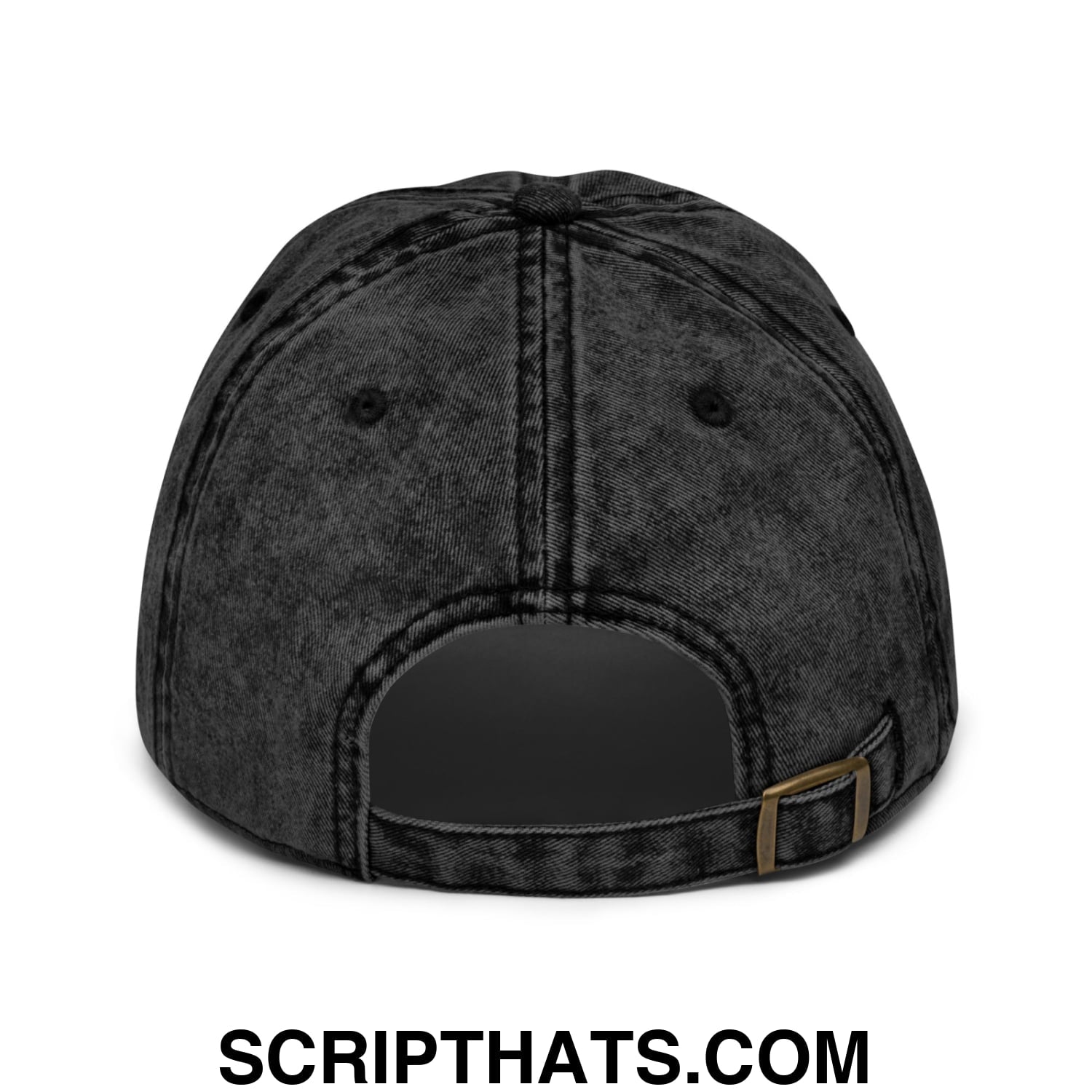 Wife of the Party Embroidered Unstructured Denim Dad Hat Black