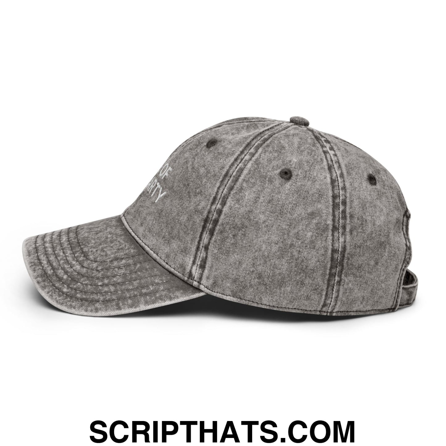 Wife of the Party Embroidered Unstructured Denim Dad Hat Charcoal Grey