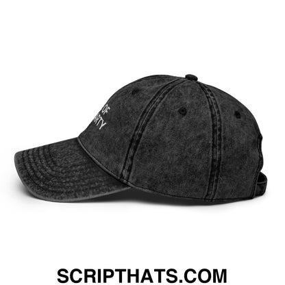 Wife of the Party Embroidered Unstructured Denim Dad Hat Black