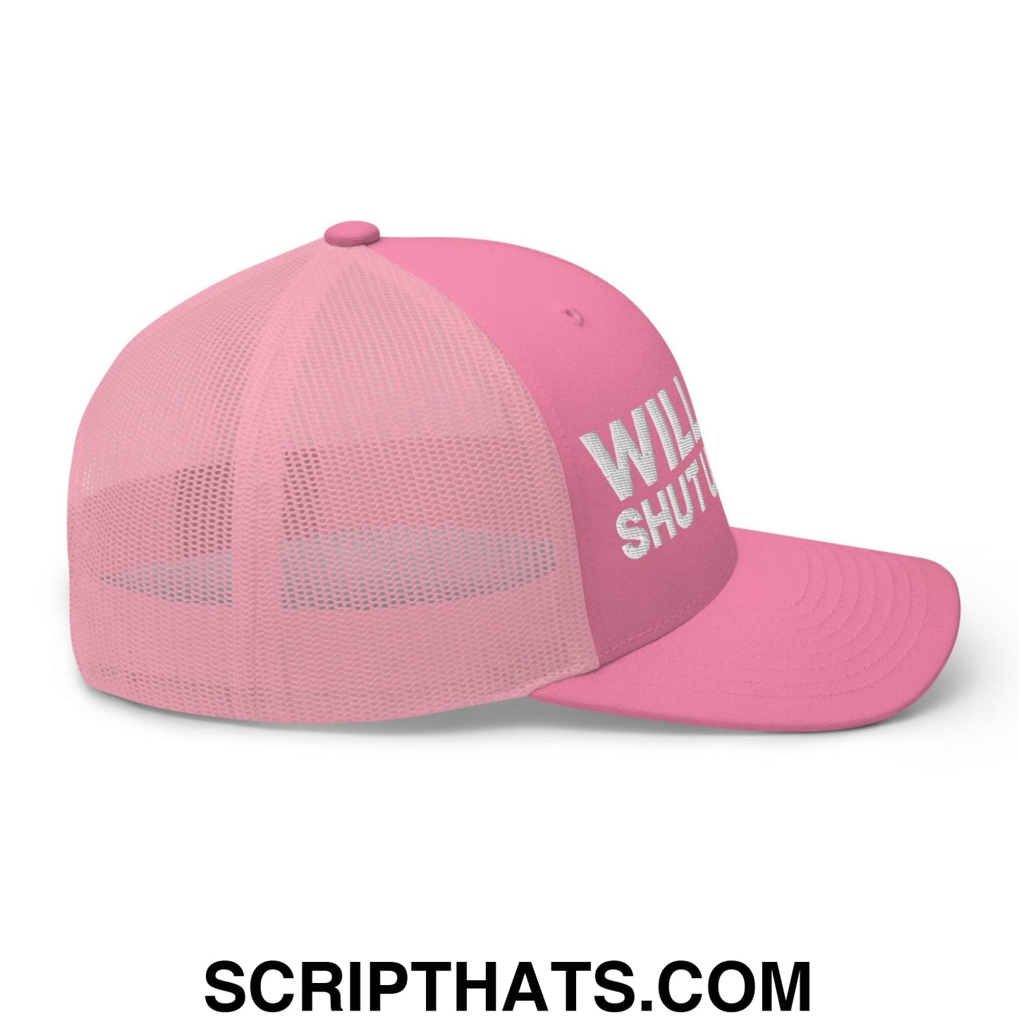 Will You Shut Up Man? Retro Trucker Hat Pink