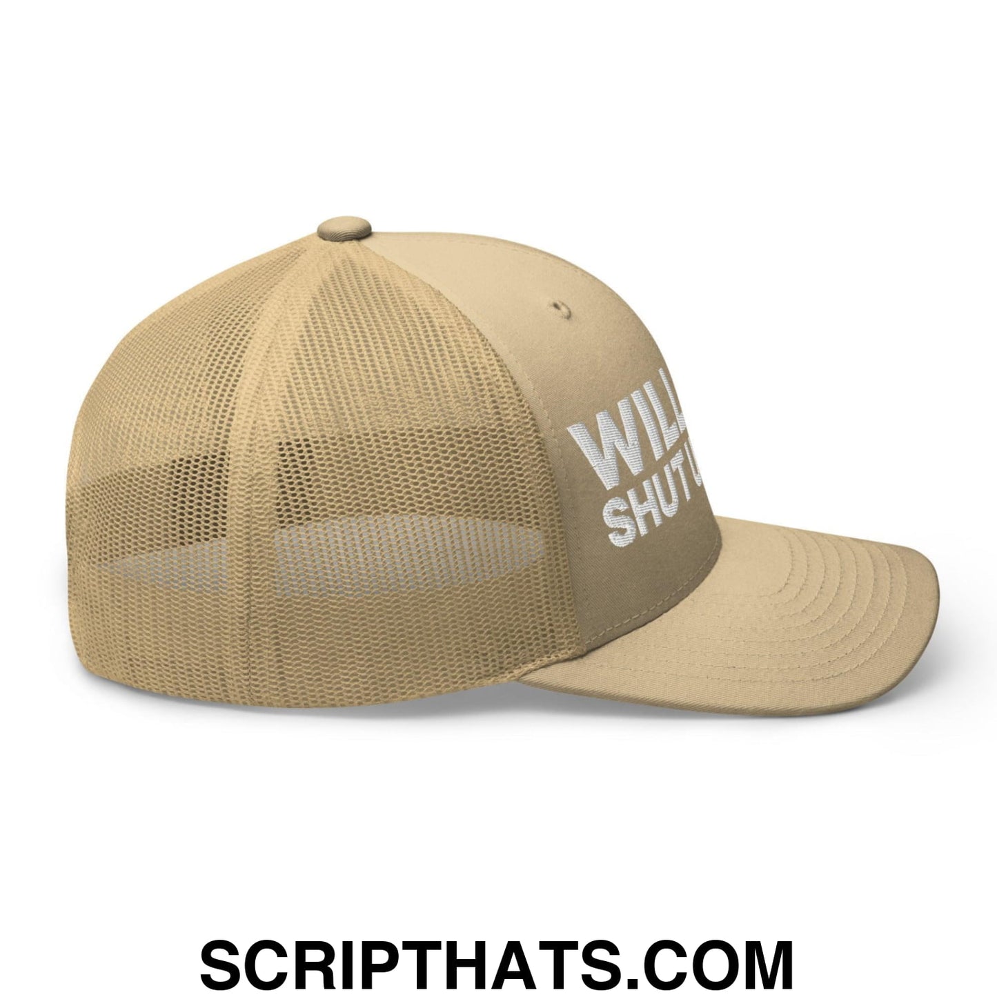 Will You Shut Up Man? Retro Trucker Hat Khaki