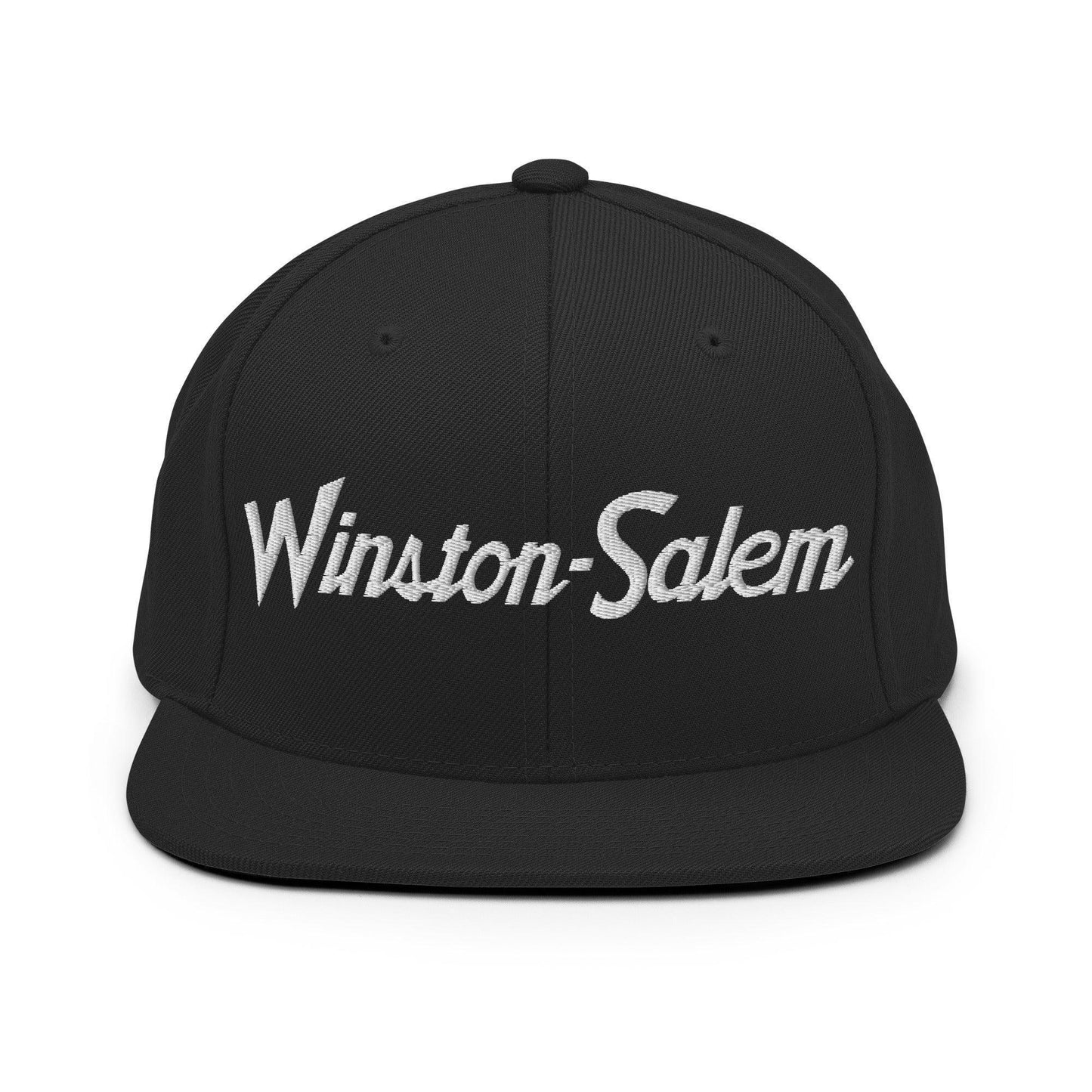 Winston-Salem Script Snapback Hat Black