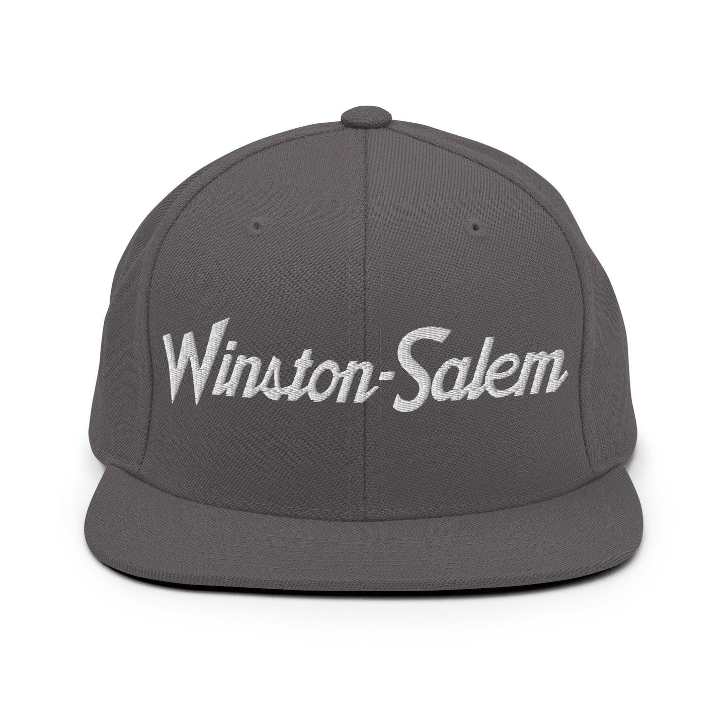 Winston-Salem Script Snapback Hat Dark Grey