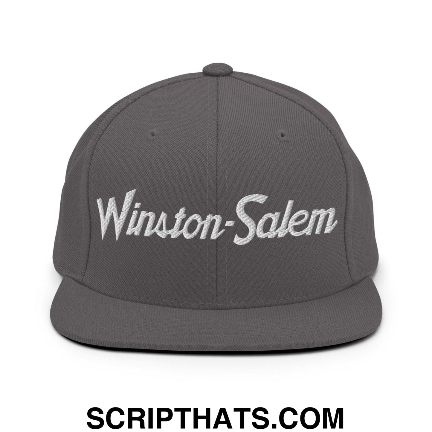 Winston-Salem Script Snapback Hat Dark Grey