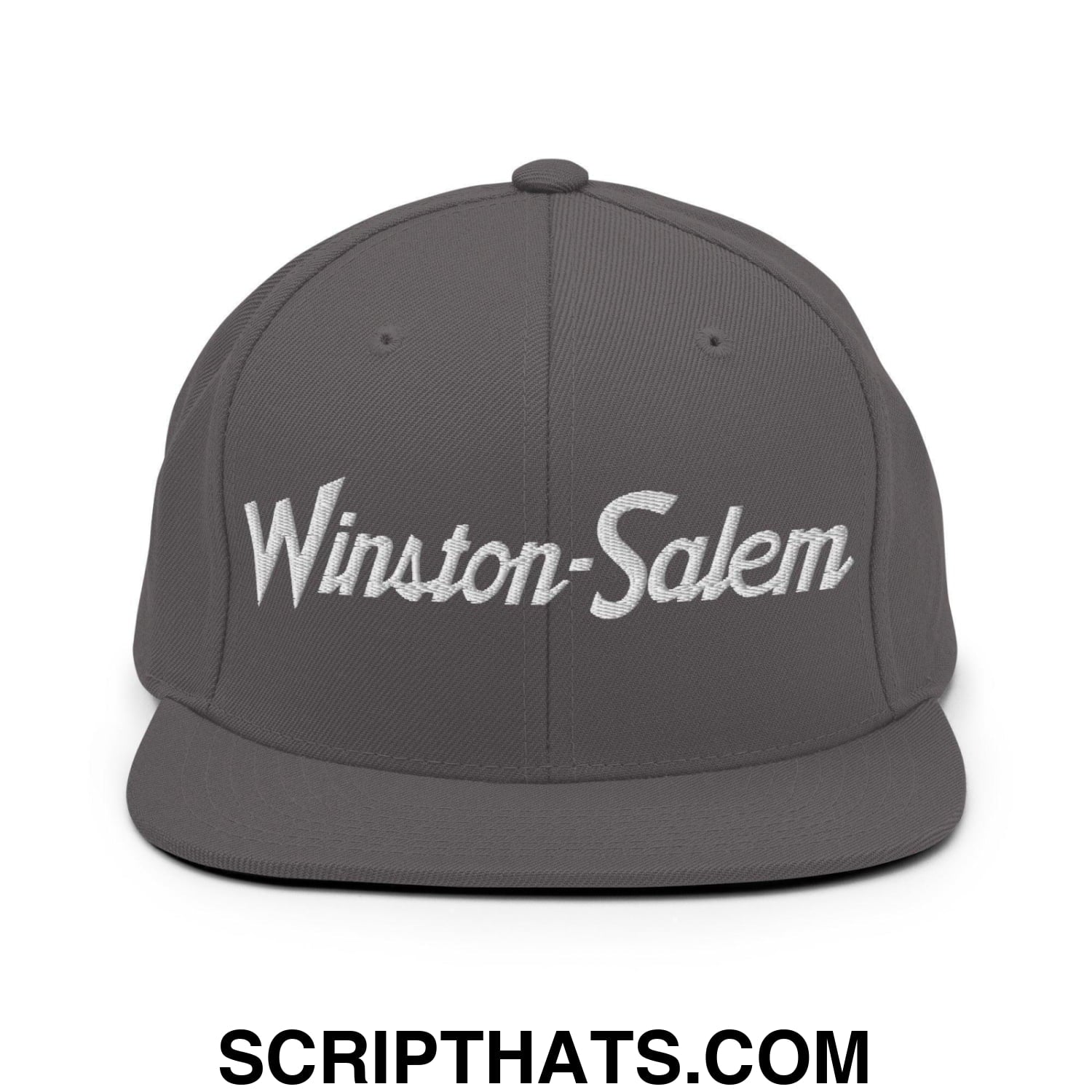 Winston-Salem Script Snapback Hat Dark Grey