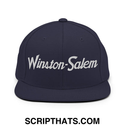 Winston-Salem Script Snapback Hat Navy