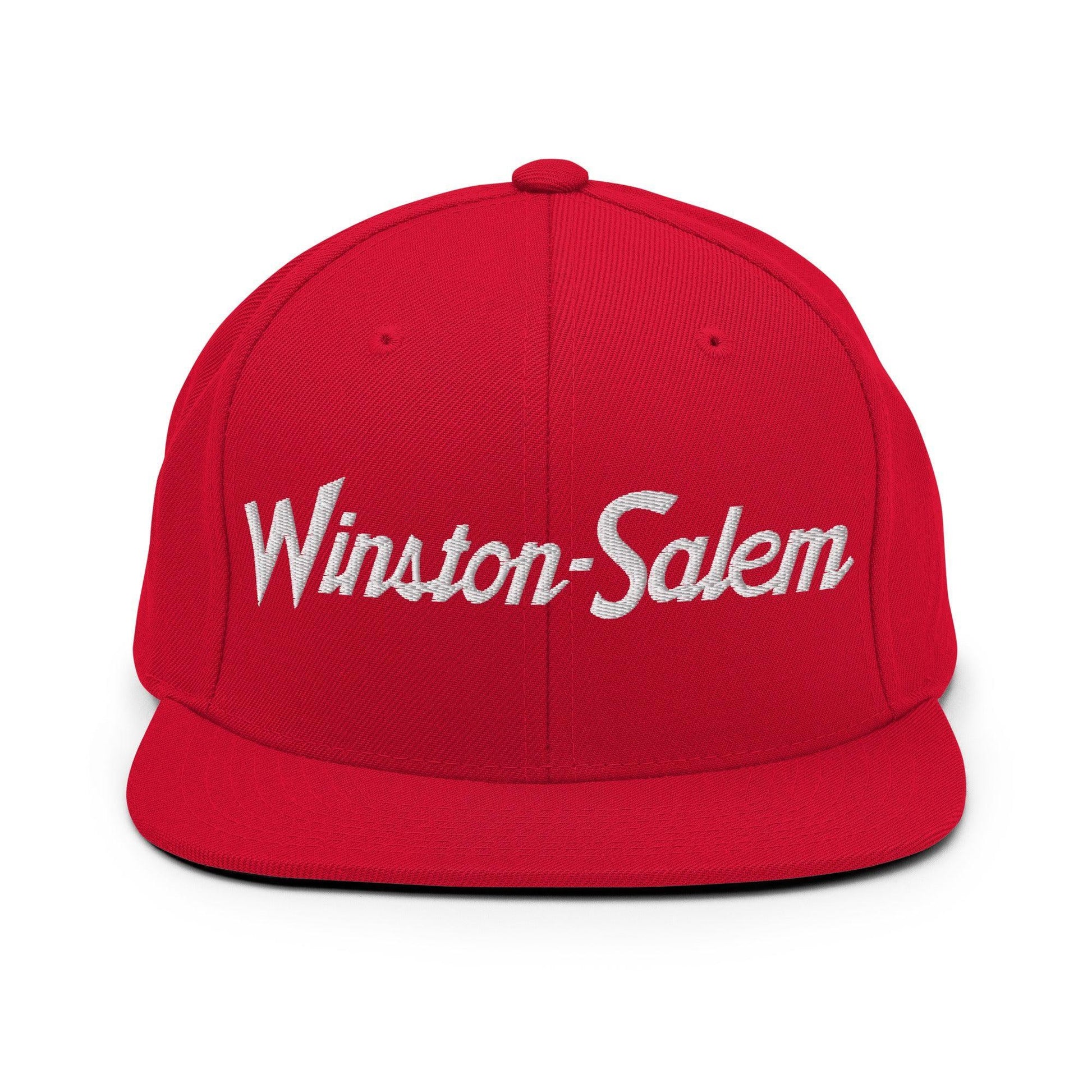 Winston-Salem Script Snapback Hat Red
