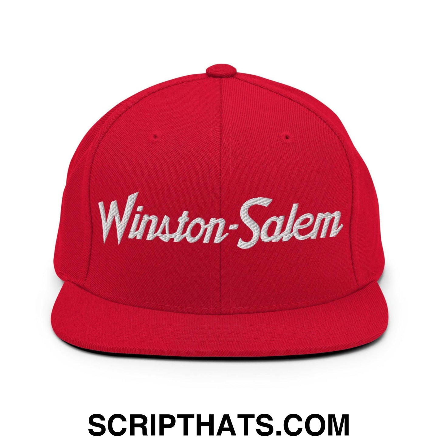 Winston-Salem Script Snapback Hat Red