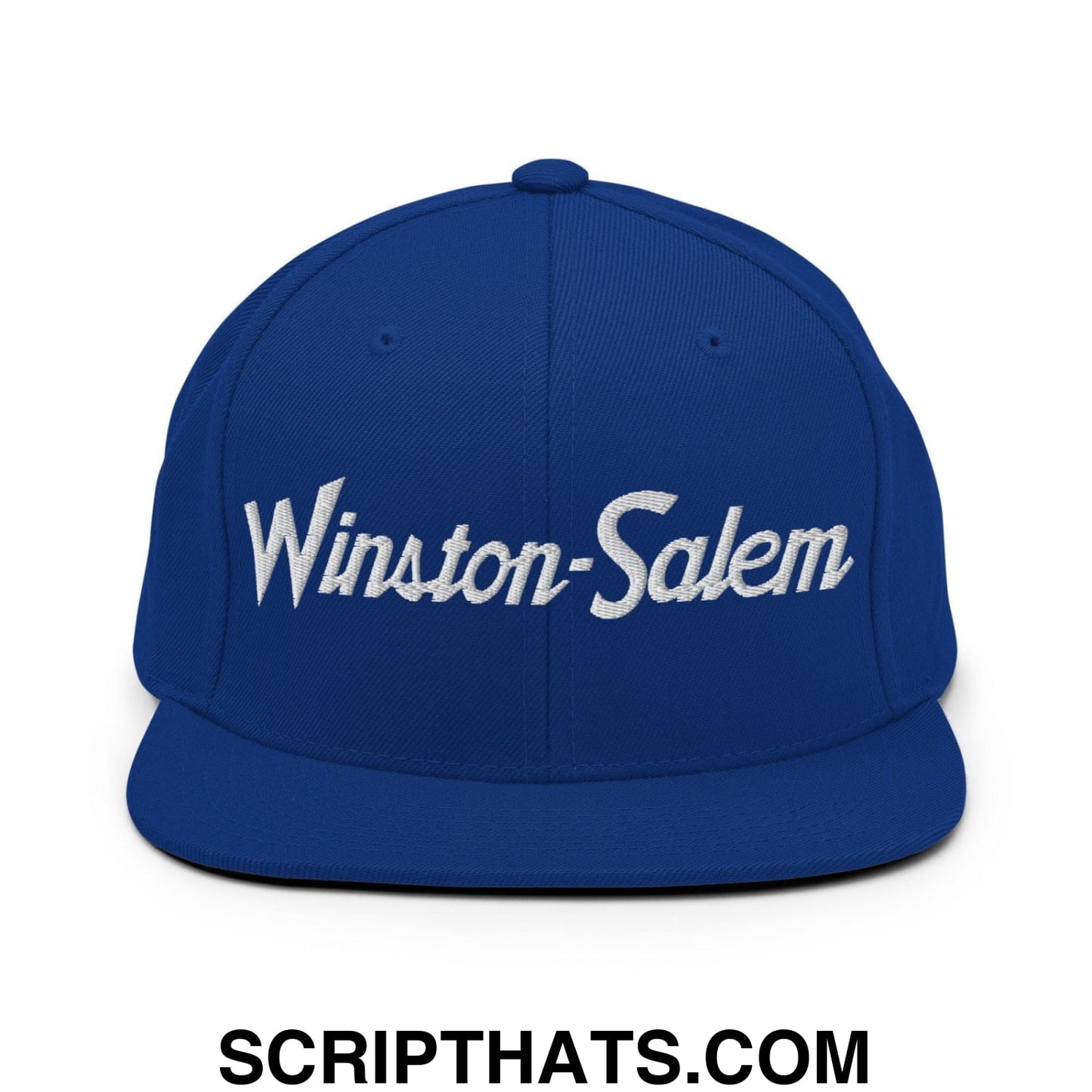 Winston-Salem Script Snapback Hat Royal Blue